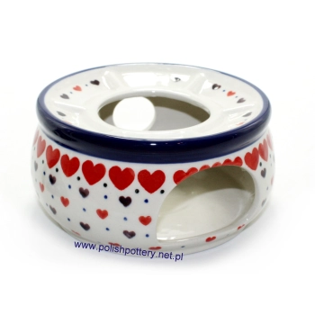 Podgrzewacz Ø15,5cm dek. 2108X Czerwone Serca